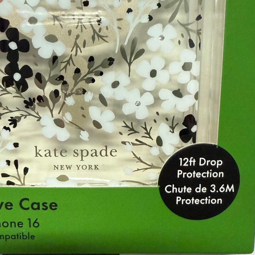 Kate Spade New York iPhone 16 Protective Case‎ Magsafe Floral Clear